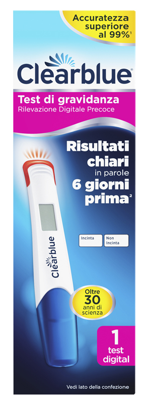 CLEARBLUE TEST GRAVIDANZA RILEVAZIONE PRECOCE DIGITALE 1 PEZZO