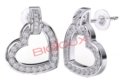 BJT224 ORECCHINI MONTEC HEART STAINLESS STEEL
