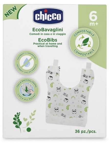 CHICCO BAVAGLINI MONOUSO COMPOSTABILI 36 PEZZI