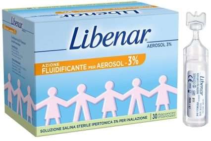 SOLUZIONE SALINA IPERTONICA 3% LIBENAR PER INALAZIONE CON AEROSOL 30 FLACONCINI MONOUSO X 4 ML
