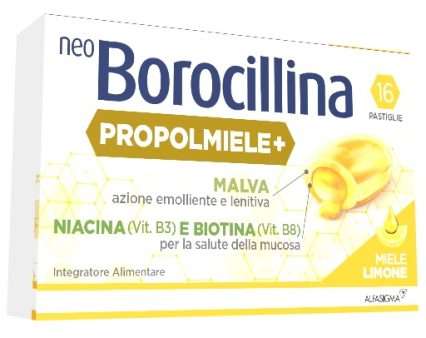 NEOBOROCILLINA PROPOLMIELE+ MIELE/LIMONE 16 PASTIGLIE