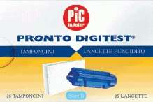 LANCETTE PUNGIDITO PIC DIGITEST GAUGE 28 25 PEZZI + 25 TAMPONCINI ASSORBENTI