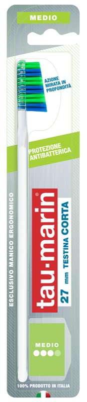TAUMARIN PROFESSIONAL SPAZZOLINO 27 MEDIO TESTINA CORTA PROTEZIONE ANTIBATTERICA