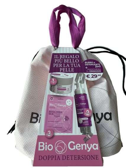 BIOGENYA DOPPIA DETERSIONE 1 BURRO STRUCCANTE 80 ML + 1 DETERGENTE VISO 2 IN 1 250 ML + 1 MASCHERA SEACTIVE IN OMAGGIO