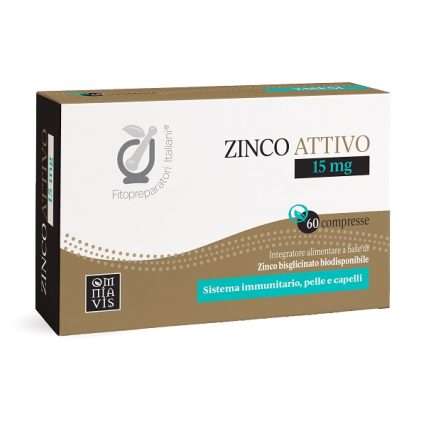 FITOPREPARATORI ITALIANI ZINCO ATTIVO 60 COMPRESSE DA 450 MG SENZA ZUCCHERI AGGIUNTI SENZA GLUTINE NATURALMENTE PRIVO DI LATTOSIO
