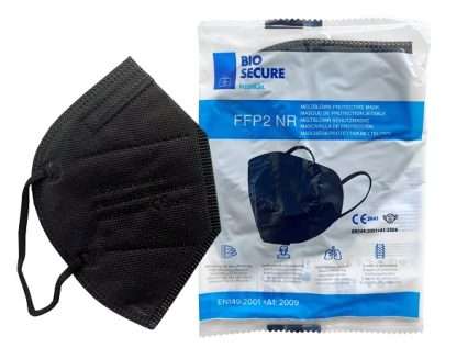 BIO SECURE MASCHERINA FFP2 NR NERO 1 PEZZO