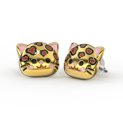BIOJOUX BJT739 ORECCHINI TIGER GOLD PLATED