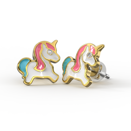BIOJOUX BJT744 ORECCHINI ENAMEL UNIC GOLD PLATED