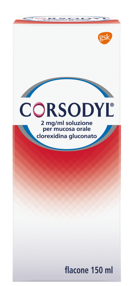CORSODYL*SOLUZ 150ML 200MG/100
