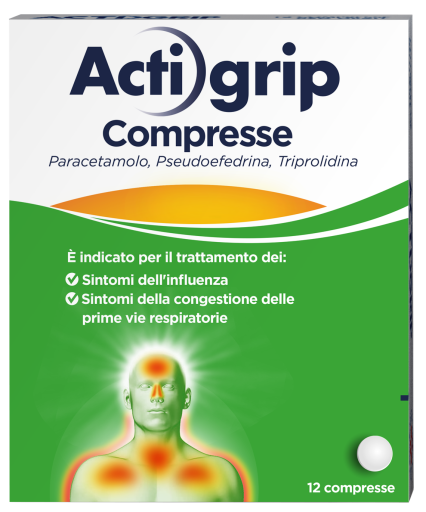 ACTIGRIP*12CPR 2,5+60+500MG